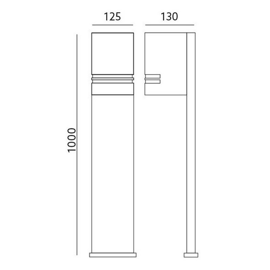 Lauko lempa QUAZAR 1xGU10/11W/230V IP44 pilka