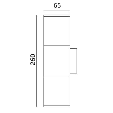 Lauko sieninis šviestuvas 2xGU10/35W/230V IP54 apvalus juoda