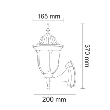 Lauko sieninis šviestuvas FLORENCJA 1xE27/20W/230V IP43