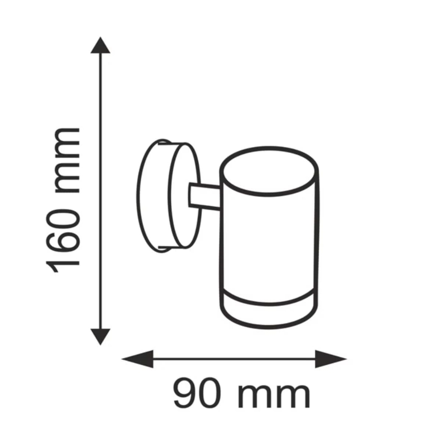 Lauko sieninis šviestuvas OLIMP 2 1xGU10/8W/230V IP44 juoda