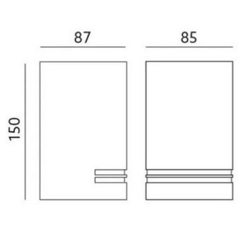 Lauko sieninis šviestuvas QUAZAR 1xGU10/11W/230V IP44