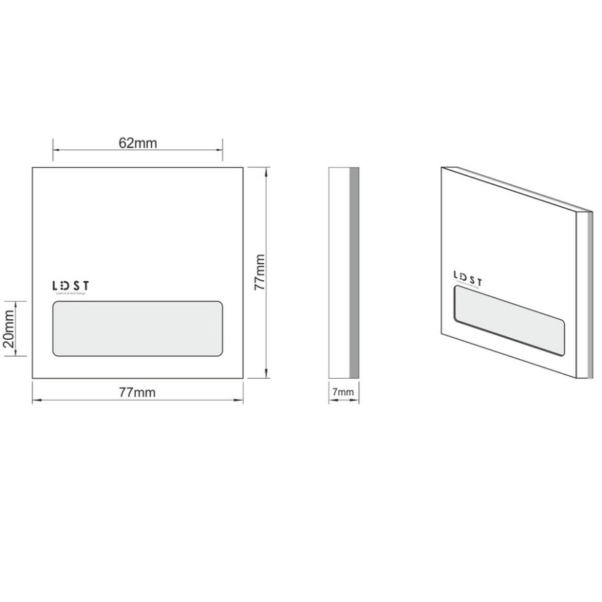 LDST AL-01-SS-BZ5 - Laiptinės LED šviestuvas ALEX 5xLED/1.2W/230V matinio chromo