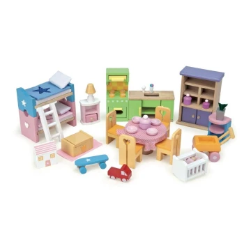 Le Toy Van - Pilnas lėlių namelio baldų komplektas Starter