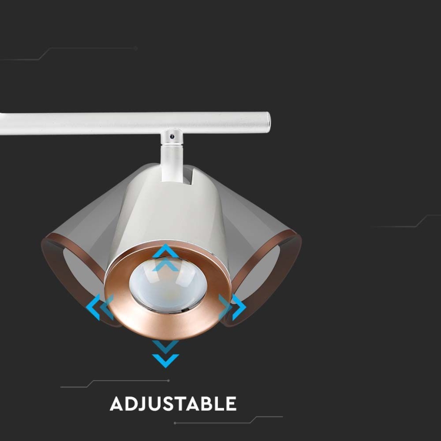 LED Akcentinis šviestuvas 2xLED/5W/230V 3000K baltas