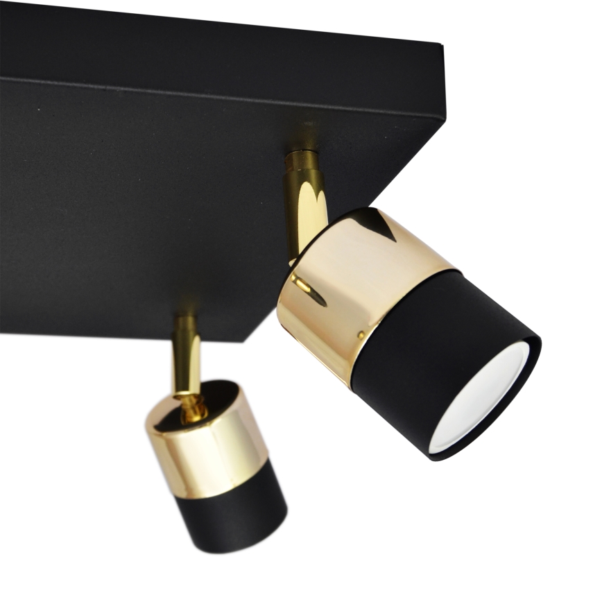 LED akcentinis šviestuvas TUBSSON 4xGU10/4,8W/230V juoda/auksas