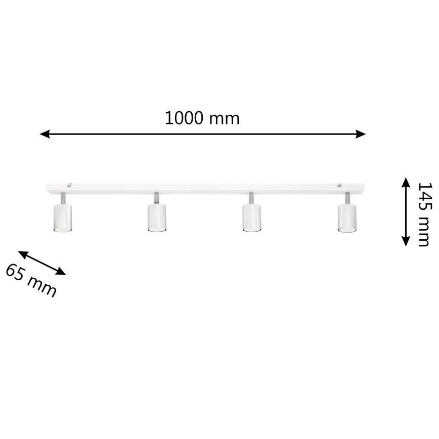 LED Akcentinis šviestuvas TUNE 4xGU10/4,8W/230V matinis chromas/baltas