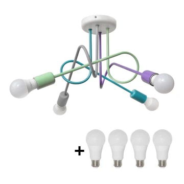 LED Ant pagrindo montuojamas sietynas OXFORD 4xE27/10W/230V