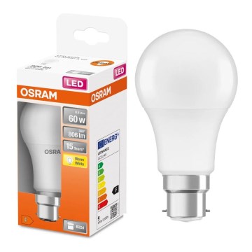 LED elektros lemputė A60 B22d/8,5W/230V 2700K - Osram