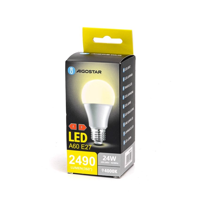 LED elektros lemputė A60 E27/24W/230V 4000K - Aigostar