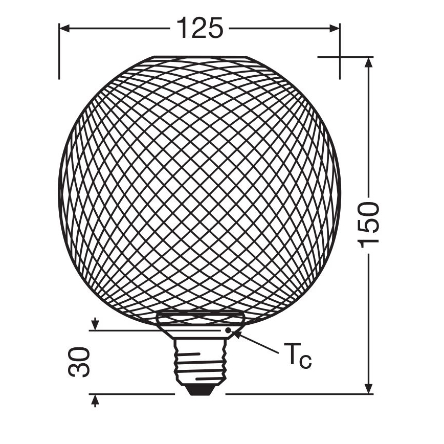 LED elektros lemputė DECOR FLAT G125 E27/3,5W/230V 2700K auksas - Osram