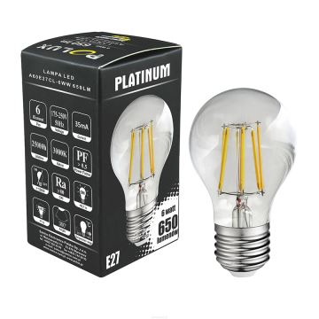 LED elektros lemputė FILAMENT A60 E27/6W/230V 3000K