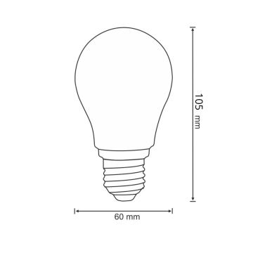 LED elektros lemputė FILAMENT A60 E27/7W/230V 3000K