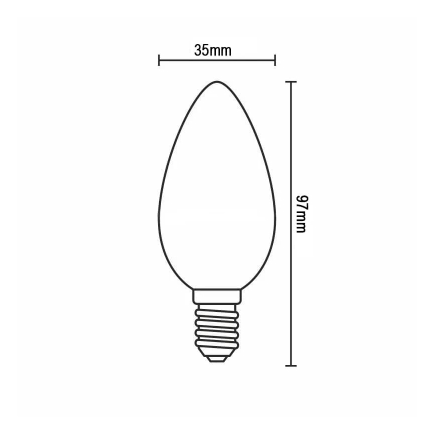 LED elektros lemputė FILAMENT C35 E14/4W/230V 3000K