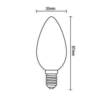 LED elektros lemputė FILAMENT C35 E14/4W/230V 4000K