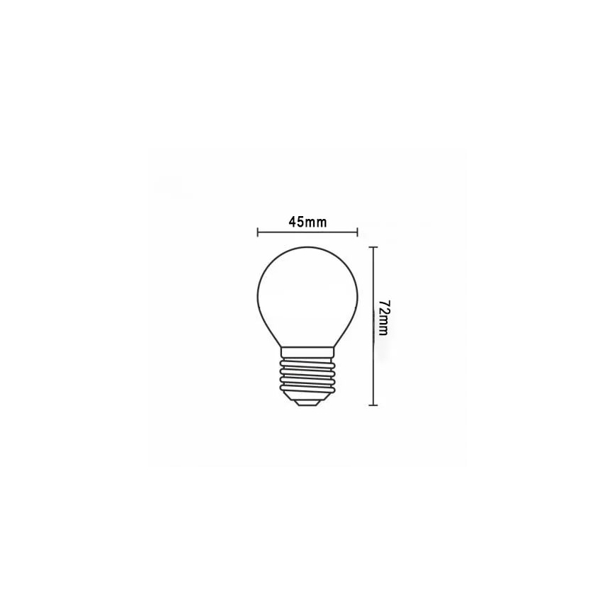 LED elektros lemputė FILAMENT G45 E27/6W/230V 3000K