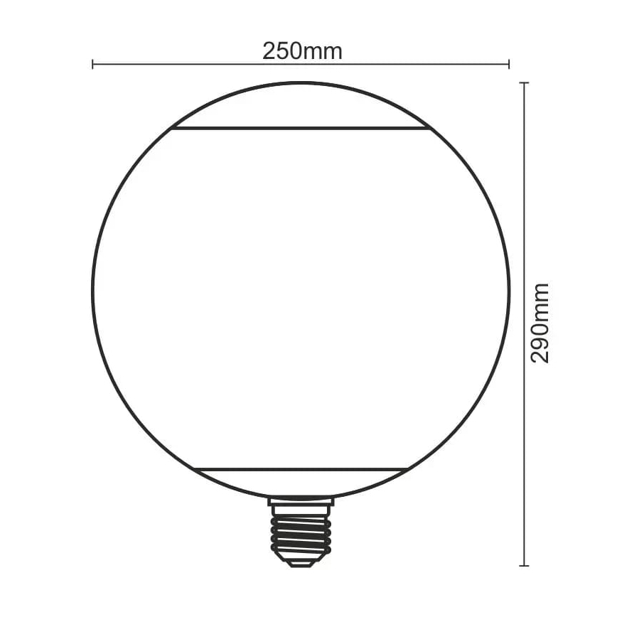 LED elektros lemputė FILAMENT SMOKE G250 E27/4W/230V 1800K