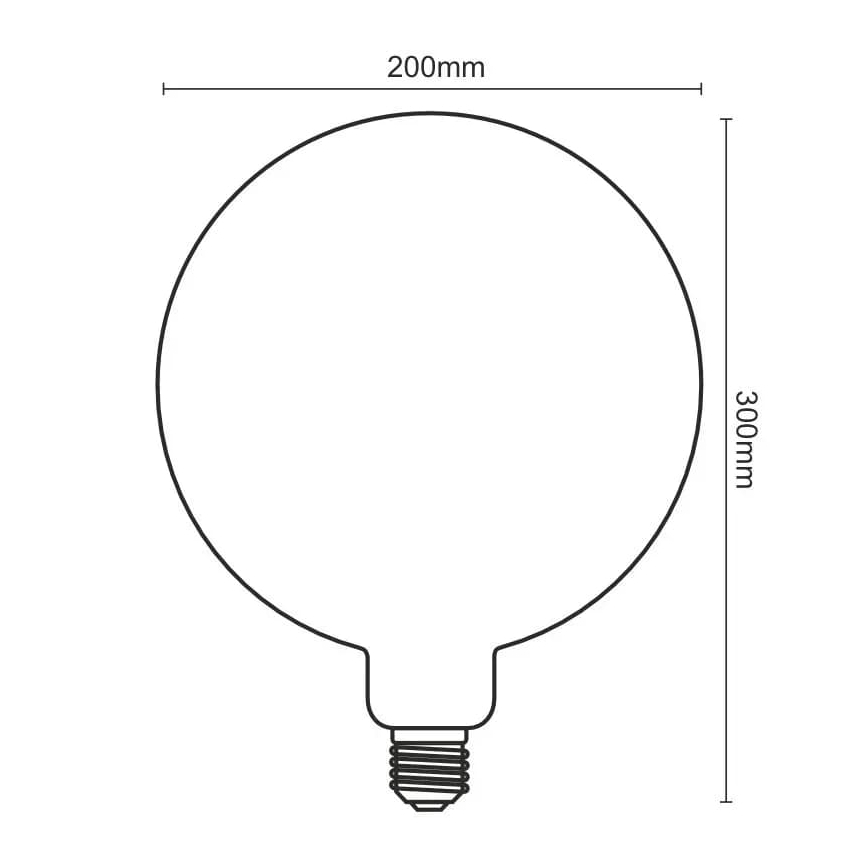 LED elektros lemputė FILAMENT SPIRAL SMOKE G200 E27/4W/230V 2000K