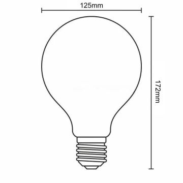 LED elektros lemputė FILAMENT VINTAGE G125 E27/4W/230V 2000K