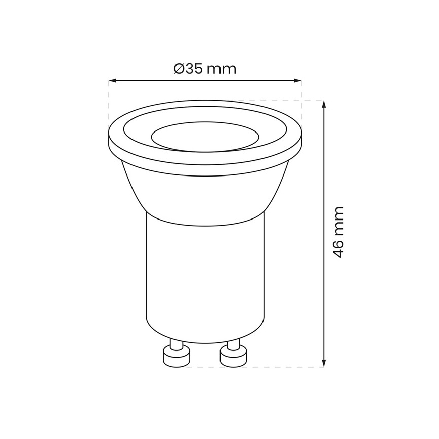 LED elektros lemputė GU10-MR11/3W/230V 3000K