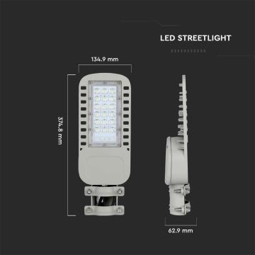 LED gatvės šviestuvas SAMSUNG CHIP LED/30W/230V 6500K pilka