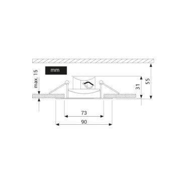 LED įleidžiamas lubinis šviestuvas EYE LED/5W/230V 3000K