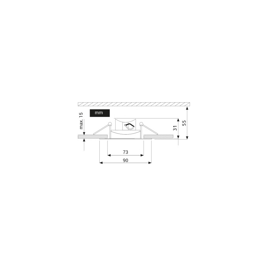 LED įleidžiamas lubinis šviestuvas EYE LED/5W/230V 3000K