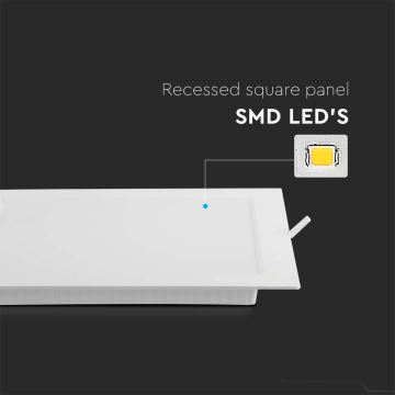 LED įleidžiamas lubinis šviestuvas LED/12W/230V 3000K
