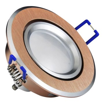LED įleidžiamas lubinis šviestuvas SAULĖ OLAL 1xGU10/3,5W/230V 3000K diametras 8,4 cm auksas