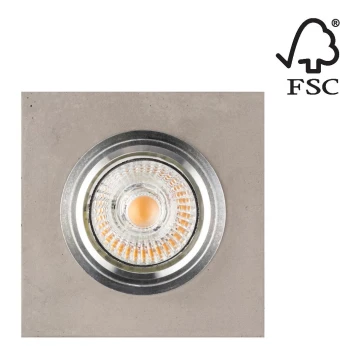 LED įleidžiamas lubinis šviestuvas VITAR 1xGU10/5W/230V CRI 90 betonas – FSC sertifikuota