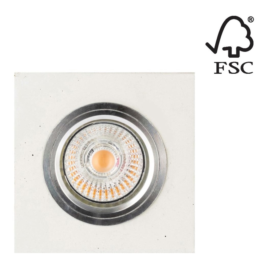 LED įleidžiamas lubinis šviestuvas VITAR 1xGU10/5W/230V CRI 90 betonas – FSC sertifikuota