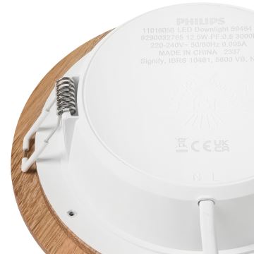 LED įleidžiamas lubinis šviestuvas WOODY SPOT LED/12,5W/230V 3000K ąžuolas ø 16 cm