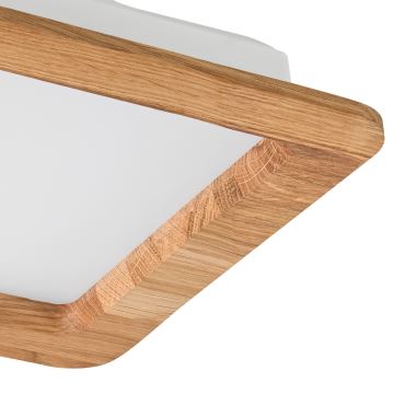 LED įleidžiamas lubinis šviestuvas WOODY SPOT LED/17W/230V 3000K ąžuolas 18,5x18,5 cm