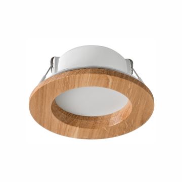 LED įleidžiamas lubinis šviestuvas WOODY SPOT LED/5,5W/230V 4000K ąžuolas ø 10 cm