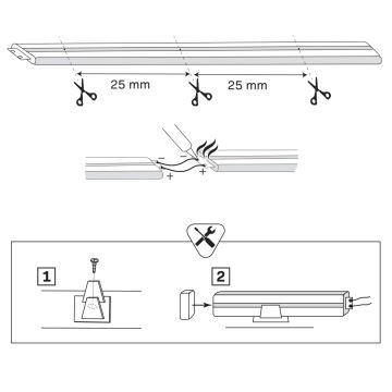 LED juosta NEON 5 m LED /23W/12V IP65 žalia