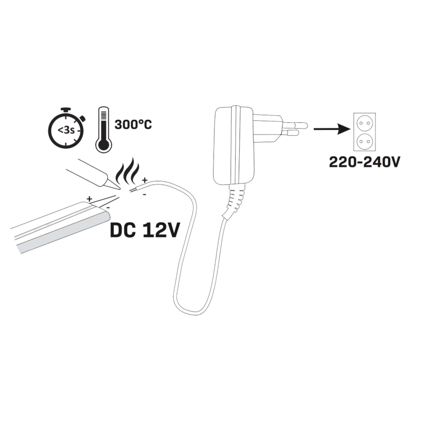 LED juosta NEON 5 m LED /23W/12V IP65 žalia