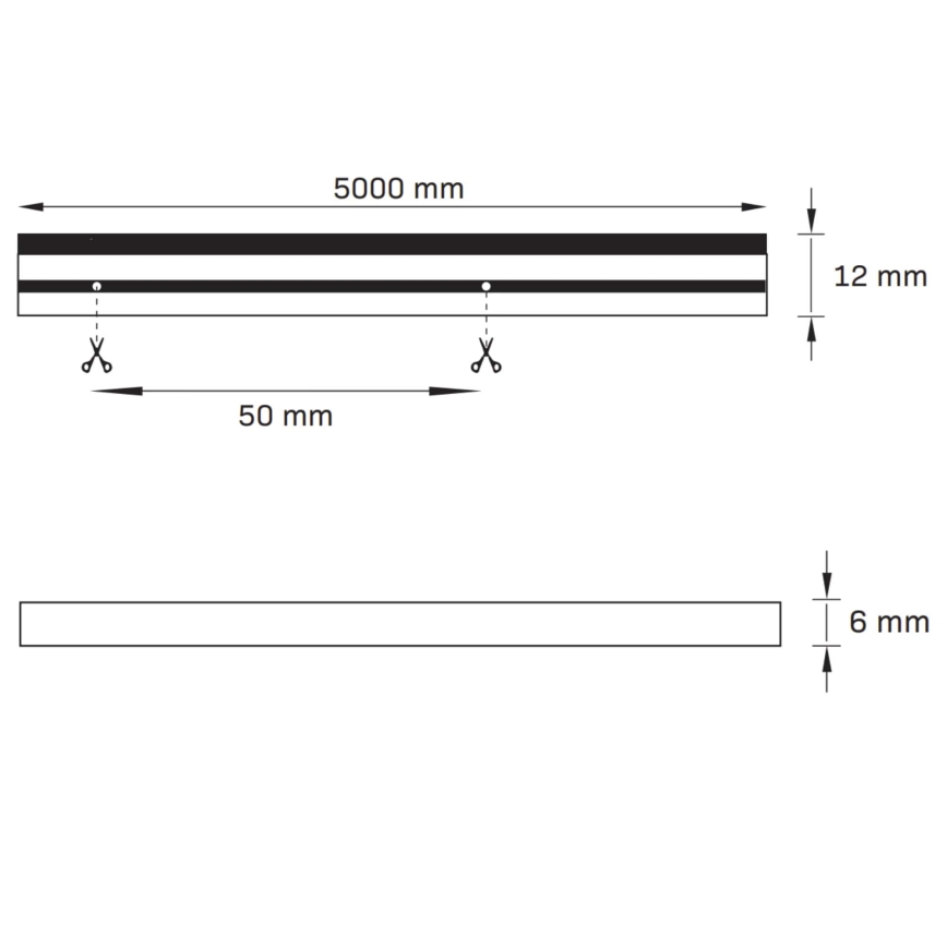 LED juosta NEON 5m LED/30W/24V žalia IP65