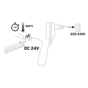 LED juosta NEON 5m LED/40W/24V oranžinė IP65