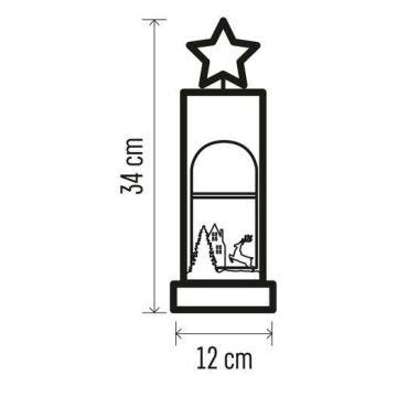 LED Kalėdinė dekoracija 5xLED/2xAA žvaigždė