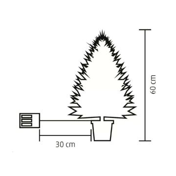 LED Kalėdinė eglutė 30xLED/3xAA 60 cm pušis