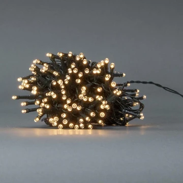 LED Kalėdinė girlianda 192xLED/7 funkcijos /3xAA 14,9m IP44 šiltai balta