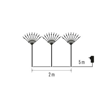 LED Kalėdinė lauko dekoracija 180xLED/3,6W/230V IP44 šaltai balta