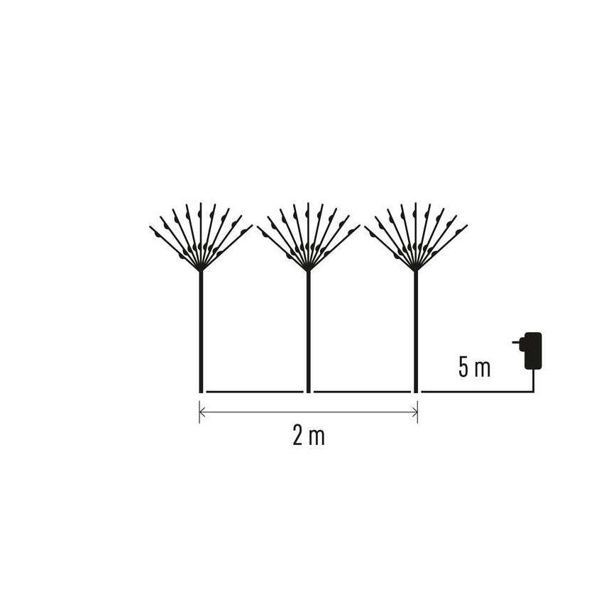 LED Kalėdinė lauko dekoracija 180xLED/3,6W/230V IP44 šaltai balta