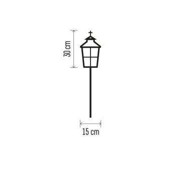 LED Kalėdinė lauko dekoracija 1xLED/3xAAA IP44