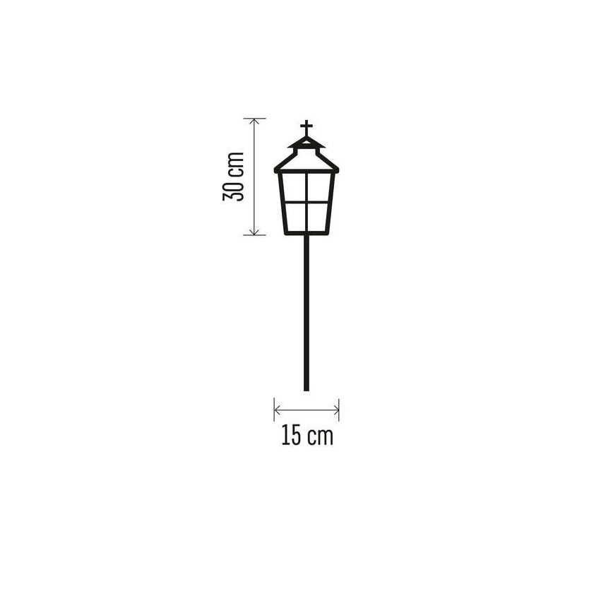 LED Kalėdinė lauko dekoracija 1xLED/3xAAA IP44