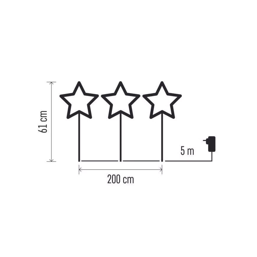 LED Kalėdinė lauko dekoracija 402xLED/3,6W/4,5/230V IP44 šilta balta