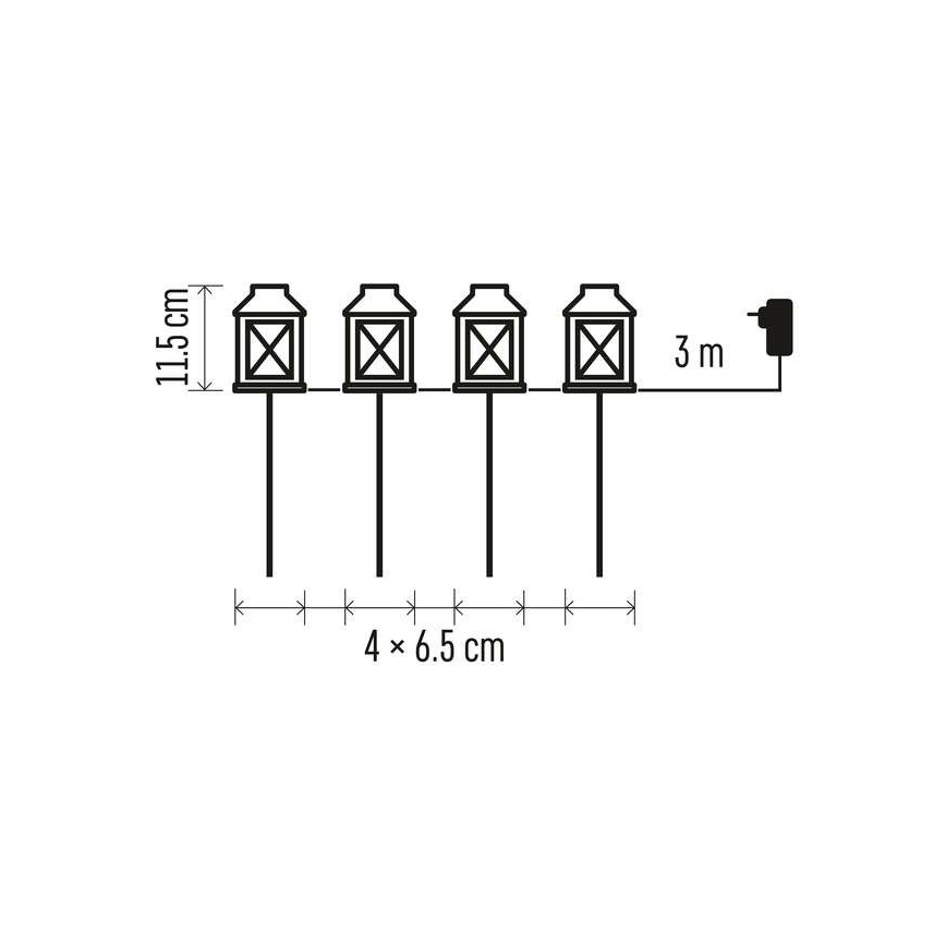 LED Kalėdinė lauko dekoracija 4xLED/5W/230V IP44