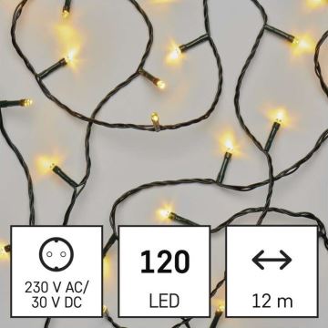 LED Kalėdinė lauko girlianda 120xLED/17m IP44 šiltai balta