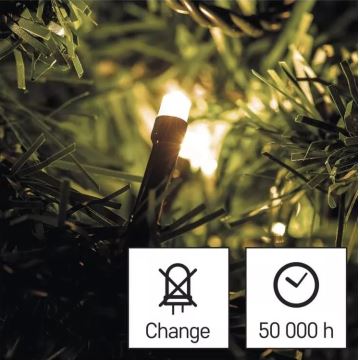 LED Kalėdinė lauko girlianda 120xLED/17m IP44 šiltai balta