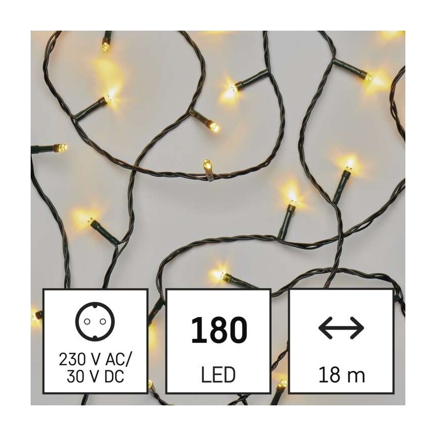 LED Kalėdinė lauko girlianda 180xLED/23m IP44 šiltai balta