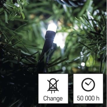LED Kalėdinė lauko girlianda 180xLED/8 režimai 23m IP44 šaltai balta